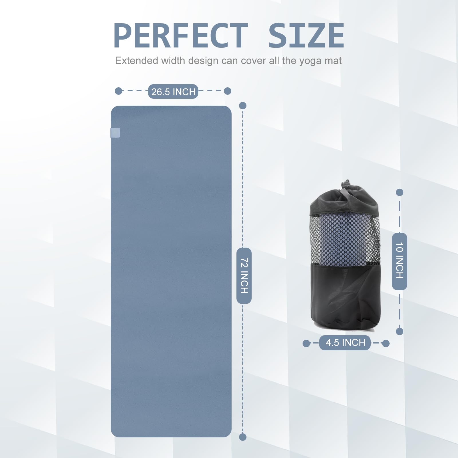 SuedeFlow™ Hot Yoga Mat Towel