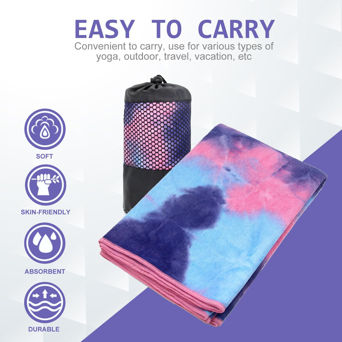 GripFlow™ Hot Yoga Towel