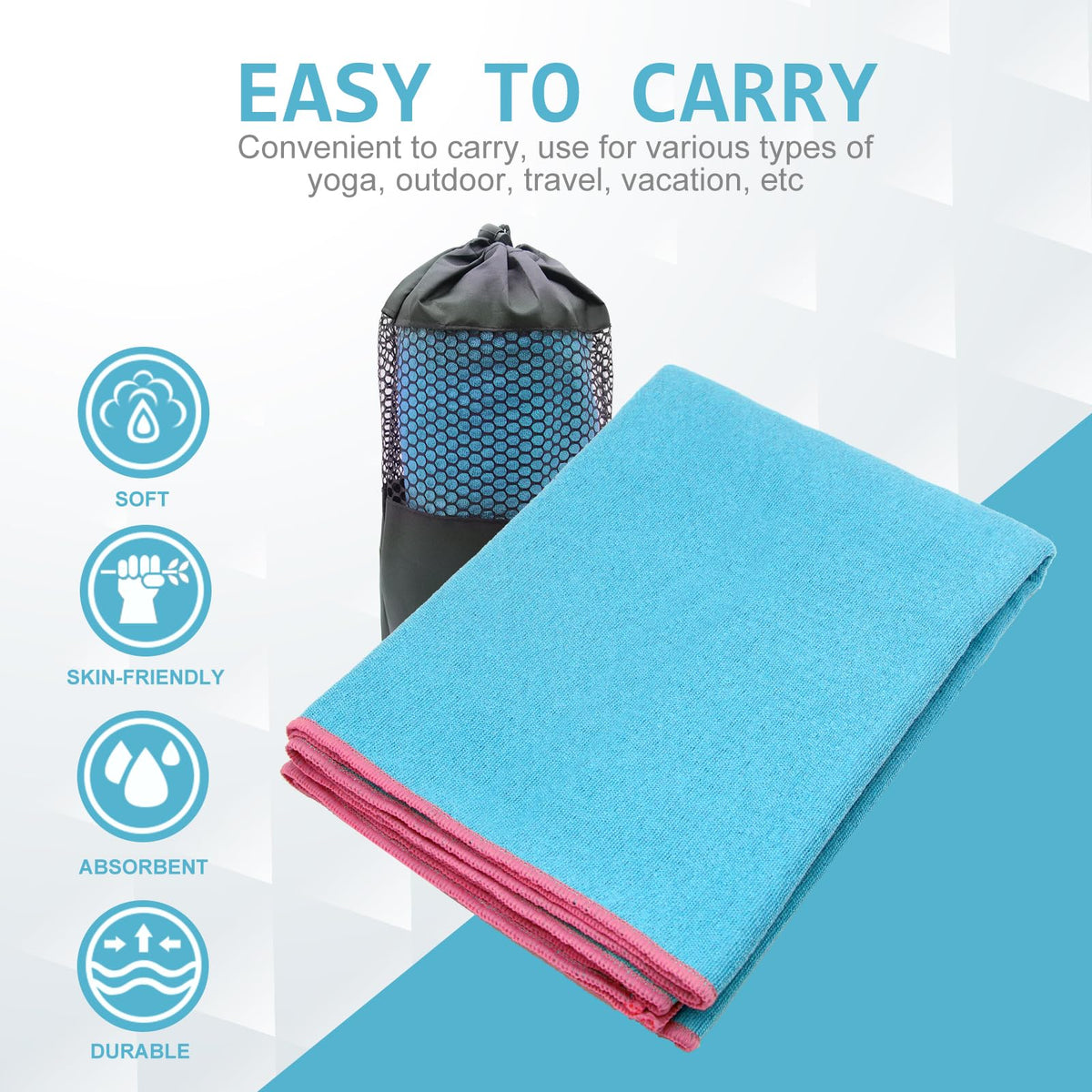 GripFlow™ Hot Yoga Towel